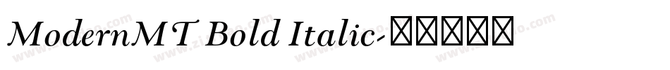 ModernMT Bold Italic字体转换